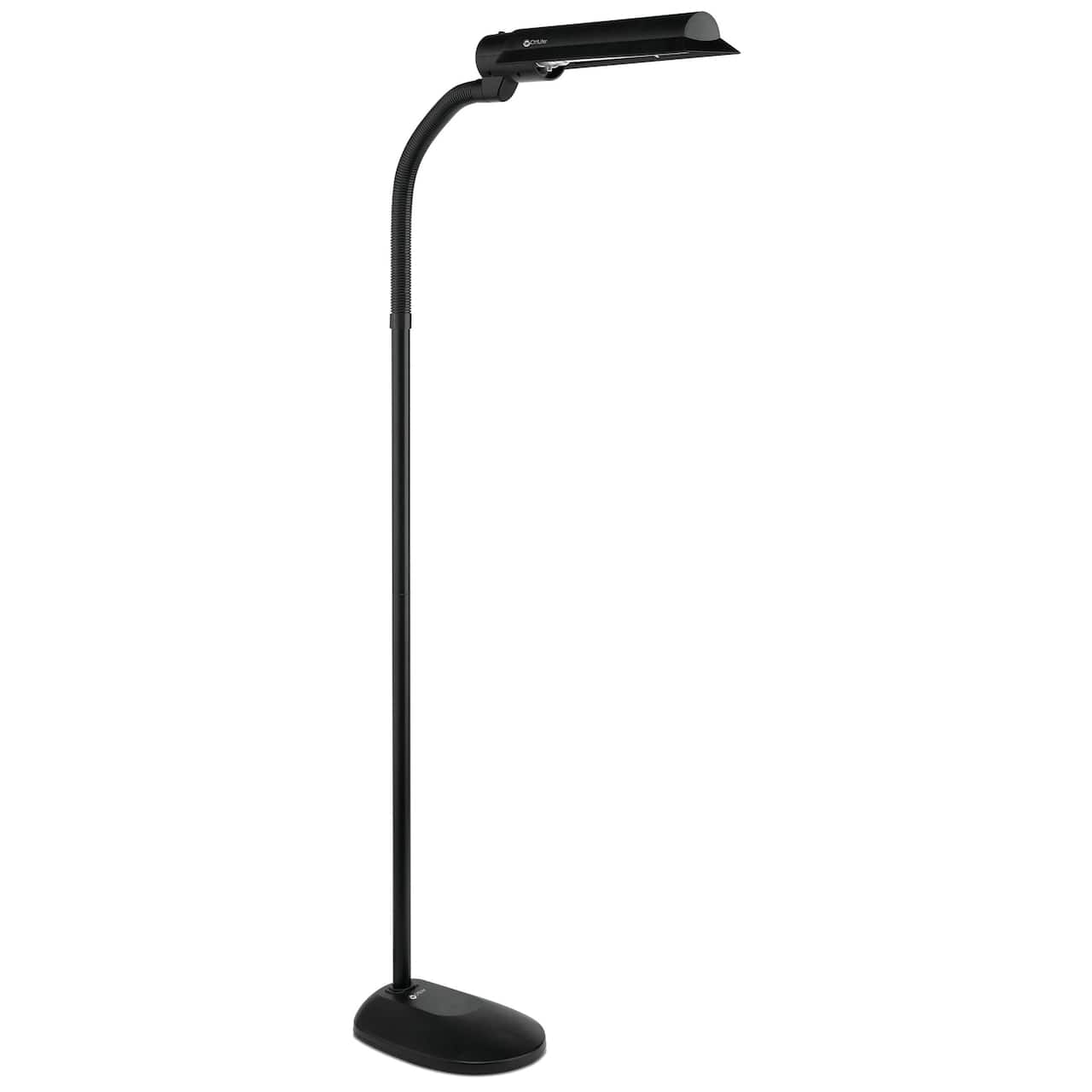 OttLite 62" Black 18W Wingshade Floor Lamp